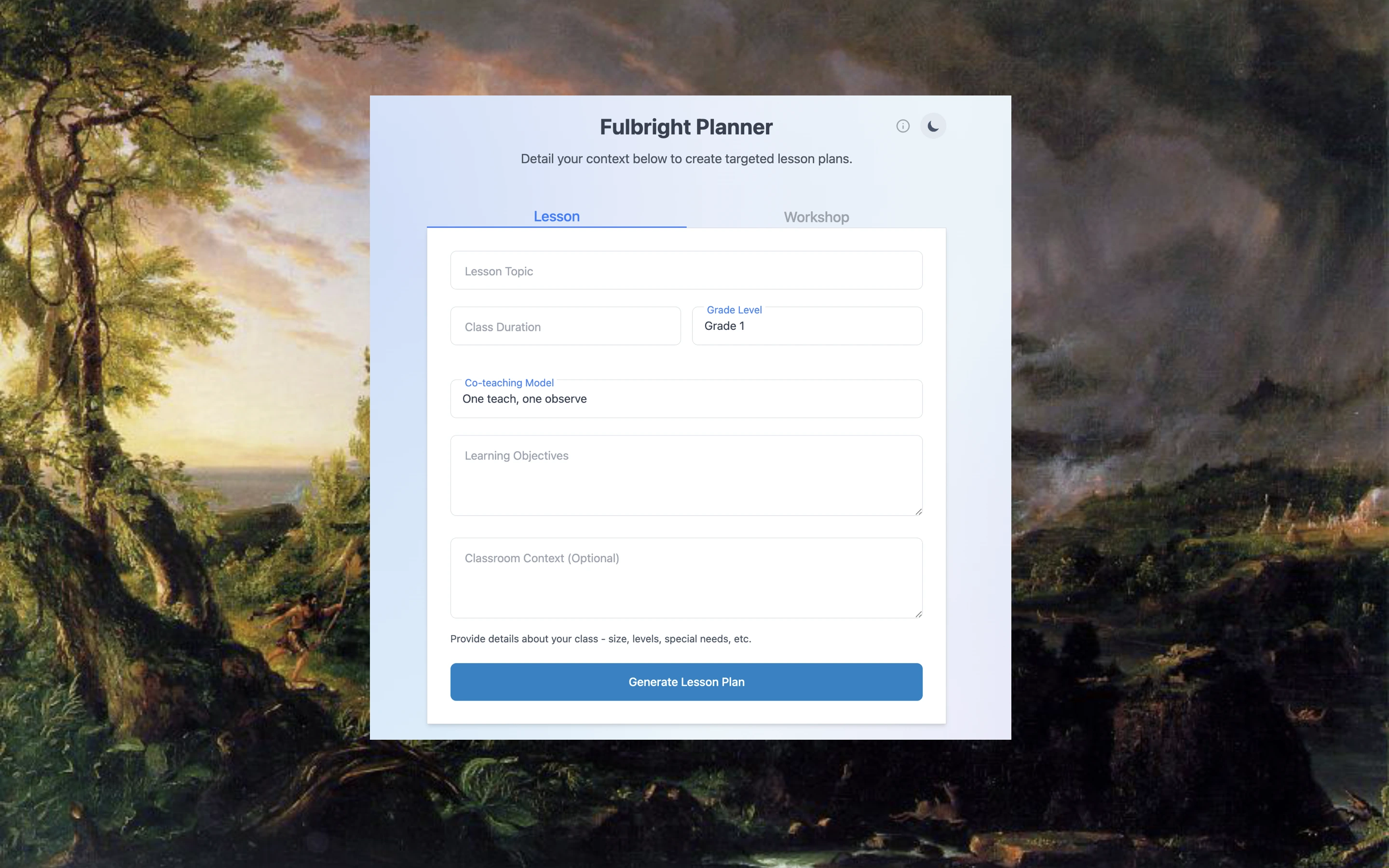 Fulbright Planner UI