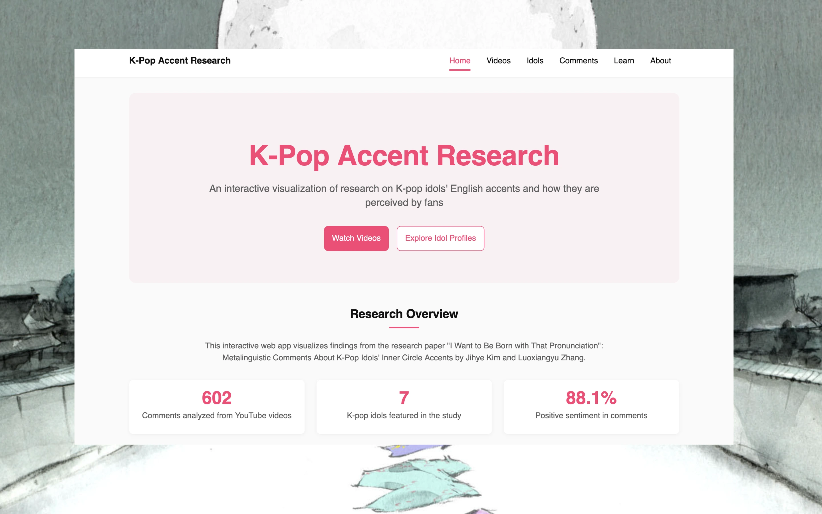 K-Pop accents research explorer